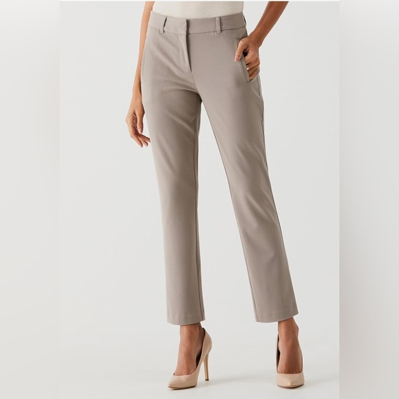 Ann Taylor beige/khaki straight leg pants women's size 12 - Picture 1 of 6